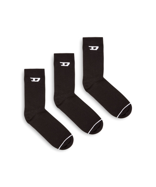 DIESEL（ディーゼル）の「メンズ クルーソックス 3足セット SKM-D-TENNIS-CREW（ソックス/靴下・メンズ・ホワイト/マルチ/その他/その他1・LARGE/SMALL/MEDIUM）」の9枚目の写真