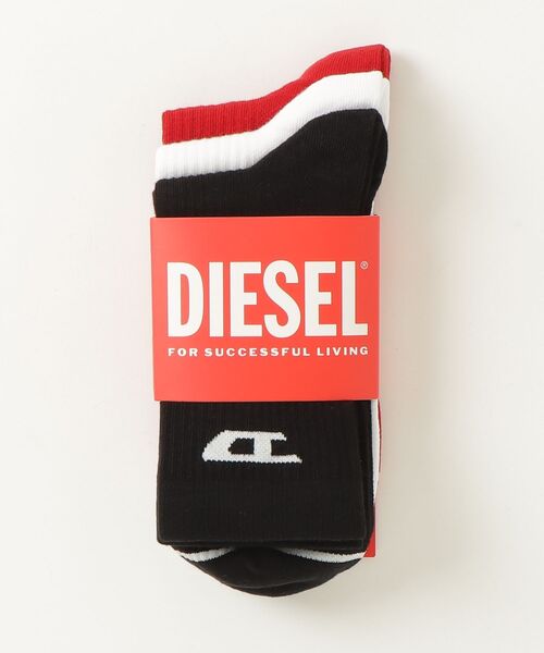 DIESEL（ディーゼル）の「メンズ クルーソックス 3足セット SKM-D-TENNIS-CREW（ソックス/靴下・メンズ・ホワイト/マルチ/その他/その他1・LARGE/SMALL/MEDIUM）」の13枚目の写真