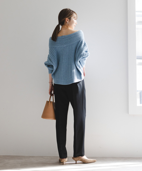 Noble（ノーブル）の「ランダムリブニットプルオーバー（ニット/セーター・レディース・ブルー系その他/ホワイト系その他・FREE）」の10枚目の写真