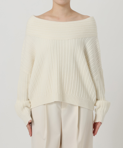 Noble（ノーブル）の「ランダムリブニットプルオーバー（ニット/セーター・レディース・ブルー系その他/ホワイト系その他・FREE）」の11枚目の写真