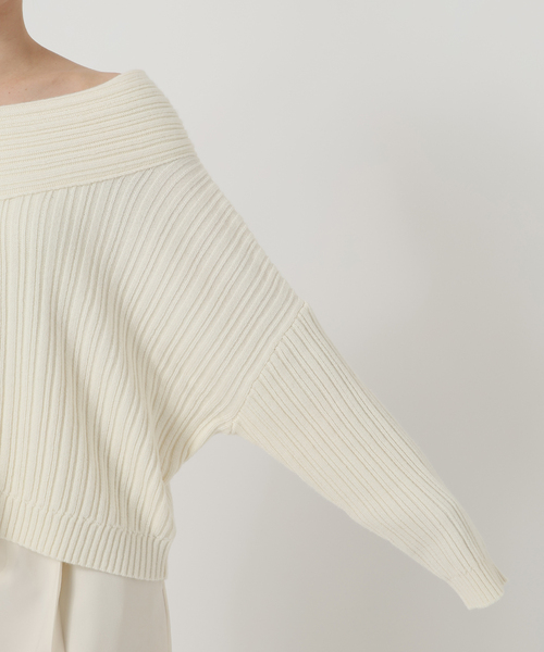 Noble（ノーブル）の「ランダムリブニットプルオーバー（ニット/セーター・レディース・ブルー系その他/ホワイト系その他・FREE）」の16枚目の写真