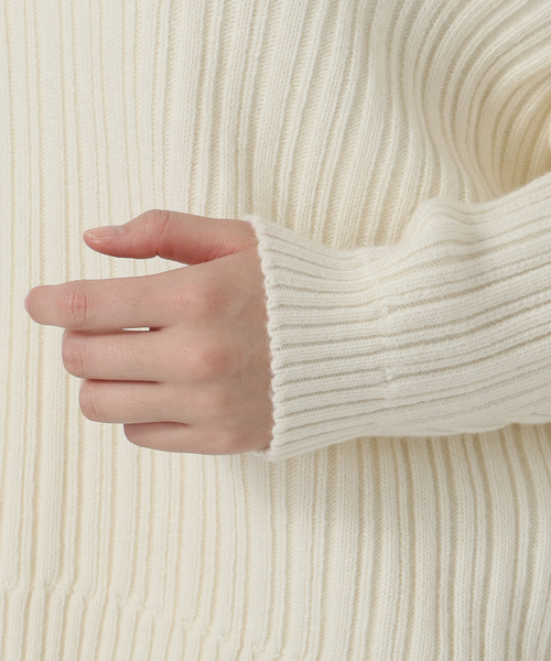 Noble（ノーブル）の「ランダムリブニットプルオーバー（ニット/セーター・レディース・ブルー系その他/ホワイト系その他・FREE）」の17枚目の写真