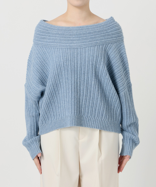 Noble（ノーブル）の「ランダムリブニットプルオーバー（ニット/セーター・レディース・ブルー系その他/ホワイト系その他・FREE）」の22枚目の写真