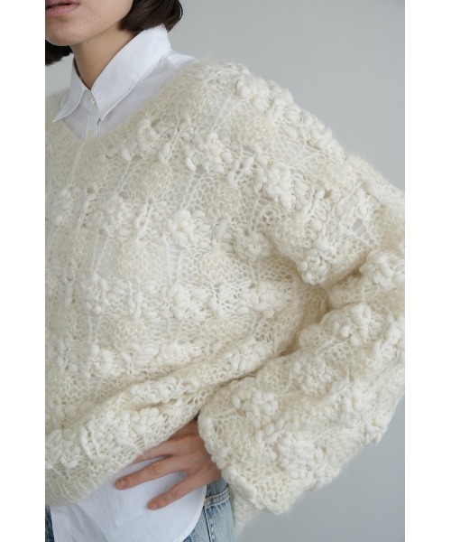CLANE（クラネ）の「CLANE BUMPY OVER V NECK KNIT TOPS 17106-2282