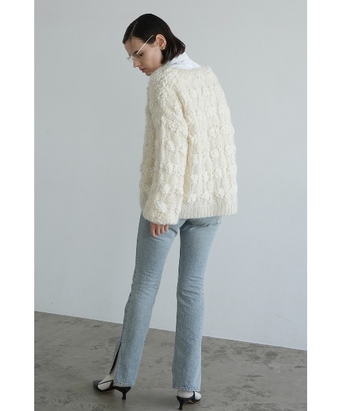 CLANE（クラネ）の「CLANE BUMPY OVER V NECK KNIT TOPS 17106-2282