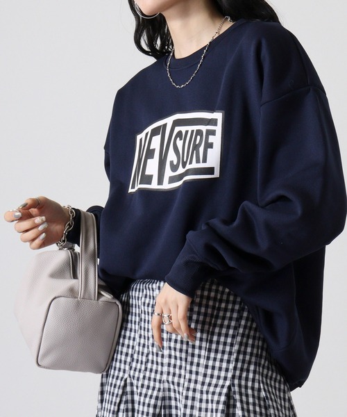 FUNALIVE(ファンアライブ)の「NEV SURF Fleece-lined big sweatshirt / 裏起毛ビッグトレーナー unisex(スウェット・メンズ・杢グレー/グリーン/ブラック系1/ヘザーチャコール/ブラック/ネイビー・M/L/XL)」の18枚目の写真