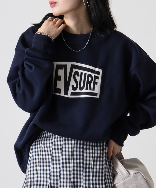 FUNALIVE(ファンアライブ)の「NEV SURF Fleece-lined big sweatshirt / 裏起毛ビッグトレーナー unisex(スウェット・メンズ・杢グレー/グリーン/ブラック系1/ヘザーチャコール/ブラック/ネイビー・M/L/XL)」の14枚目の写真