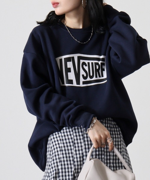 FUNALIVE(ファンアライブ)の「NEV SURF Fleece-lined big sweatshirt / 裏起毛ビッグトレーナー unisex(スウェット・メンズ・杢グレー/グリーン/ブラック系1/ヘザーチャコール/ブラック/ネイビー・M/L/XL)」の16枚目の写真