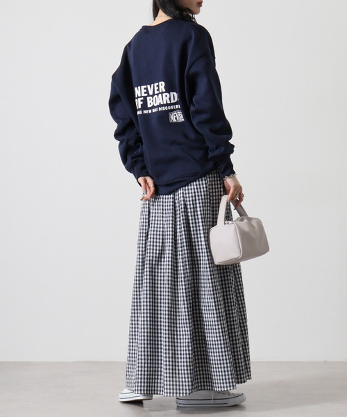 FUNALIVE(ファンアライブ)の「NEV SURF Fleece-lined big sweatshirt / 裏起毛ビッグトレーナー unisex(スウェット・メンズ・杢グレー/グリーン/ブラック系1/ヘザーチャコール/ブラック/ネイビー・M/L/XL)」の13枚目の写真