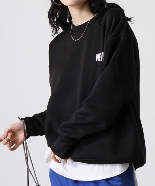 FUNALIVE(ファンアライブ)の「NEV SURF Fleece-lined big sweatshirt / 裏起毛ビッグトレーナー unisex(スウェット・メンズ・杢グレー/グリーン/ブラック系1/ヘザーチャコール/ブラック/ネイビー・M/L/XL)」の7枚目の写真