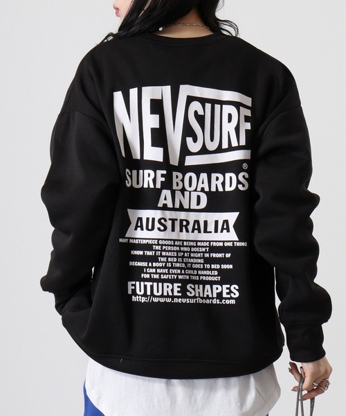 FUNALIVE(ファンアライブ)の「NEV SURF Fleece-lined big sweatshirt / 裏起毛ビッグトレーナー unisex(スウェット・メンズ・杢グレー/グリーン/ブラック系1/ヘザーチャコール/ブラック/ネイビー・M/L/XL)」の9枚目の写真