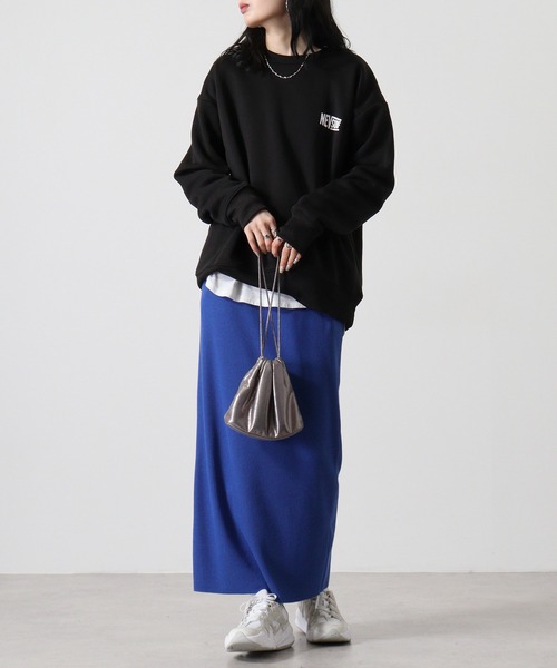 FUNALIVE(ファンアライブ)の「NEV SURF Fleece-lined big sweatshirt / 裏起毛ビッグトレーナー unisex(スウェット・メンズ・杢グレー/グリーン/ブラック系1/ヘザーチャコール/ブラック/ネイビー・M/L/XL)」の11枚目の写真