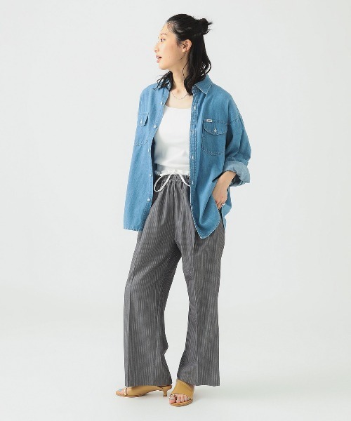 Lee(リー)の「【別注】Lee / ルーズフィット デニム シャツ(シャツ/ブラウス・レディース・ライトブルー/ロイヤルブルー・ONE SIZE)」の10枚目の写真