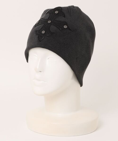 SUPPLIER サプライヤー STUDS CROSS BEANIE ビーニー SUPPLIER サプライヤー｜Rhinestone Cross Beanie ライン