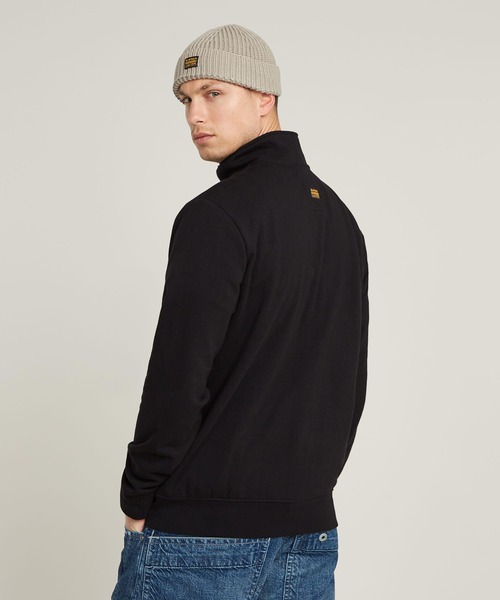 G-STAR（ジースター）の「NIFOUS HALF ZIP SWEATER/ベーシックデザインロゴハーフジップスウェット（スウェット・メンズ・ダークブラック・LARGE/MEDIUM/SMALL/X-SMALL/X-LARGE）」の3枚目の写真
