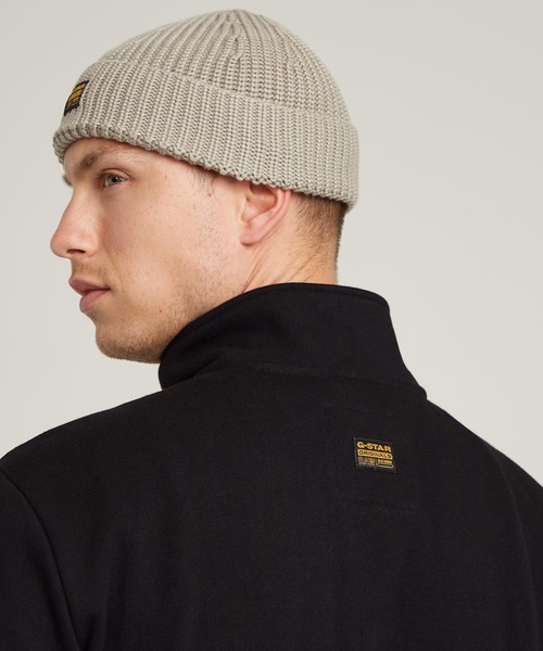 G-STAR（ジースター）の「NIFOUS HALF ZIP SWEATER/ベーシックデザインロゴハーフジップスウェット（スウェット・メンズ・ダークブラック・LARGE/MEDIUM/SMALL/X-SMALL/X-LARGE）」の5枚目の写真