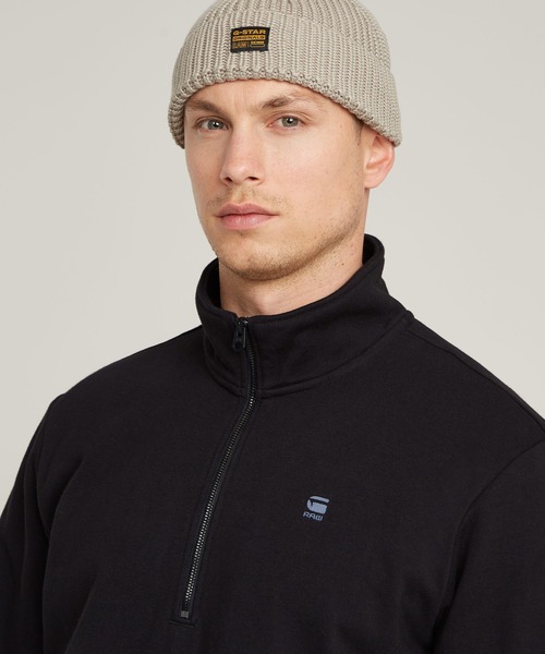 G-STAR（ジースター）の「NIFOUS HALF ZIP SWEATER/ベーシックデザインロゴハーフジップスウェット（スウェット・メンズ・ダークブラック・LARGE/MEDIUM/SMALL/X-SMALL/X-LARGE）」の6枚目の写真