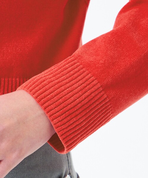 MACKINTOSH PHILOSOPHY(マッキントッシュ フィロソフィー)の「モールニットカーディガン(カーディガン/ボレロ・レディース・レッド系その他2/ダークネイビー/ベージュ・38/36)」の10枚目の写真