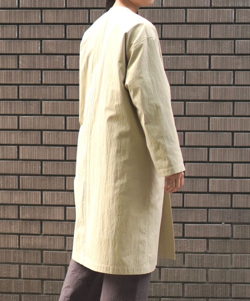 BROOKLYN OVERALL(ブルックリンオーバーオール)の「ピーチバイオノーカラーコート(ノーカラーコート・レディース・ベージュ・FREE)」の18枚目の写真