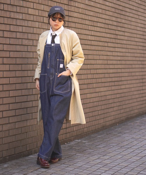 BROOKLYN OVERALL(ブルックリンオーバーオール)の「ピーチバイオノーカラーコート(ノーカラーコート・レディース・ベージュ・FREE)」の3枚目の写真