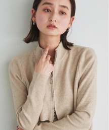 レイヤード ハーフジップ ニット