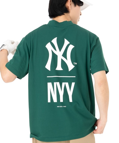 ニューエラゴルフ 半袖ミッドネックTシャツ MLB コットン