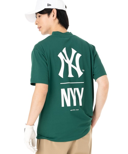 ニューエラゴルフ 半袖ミッドネックTシャツ MLB コットン（ポロシャツ