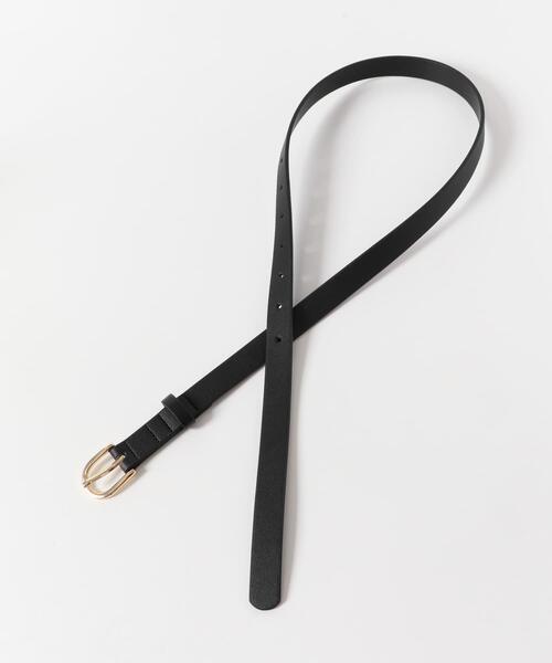 SMELLY(スメリー)の「オーバルシングルピンベルト(ベルト・レディース・ブラック/モカ・-)」の6枚目の写真