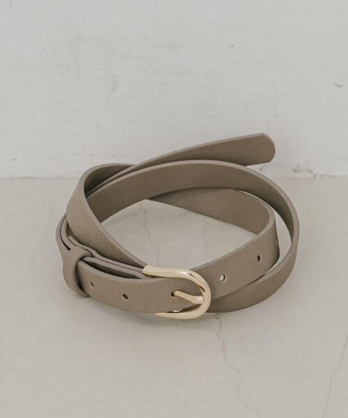 SMELLY(スメリー)の「オーバルシングルピンベルト(ベルト・レディース・ブラック/モカ・-)」の10枚目の写真