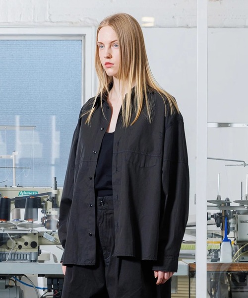 VOAAOV(ヴォアーブ)の「【VOAAOV】TWILL Long Sleeve Shirt(シャツ/ブラウス・メンズ・ブラウン/ネイビー/サックスブルー/ブラック・2/1)」の6枚目の写真