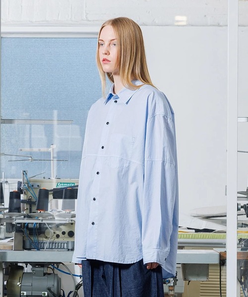 VOAAOV(ヴォアーブ)の「【VOAAOV】TWILL Long Sleeve Shirt(シャツ/ブラウス・メンズ・ブラウン/ネイビー/サックスブルー/ブラック・2/1)」の8枚目の写真