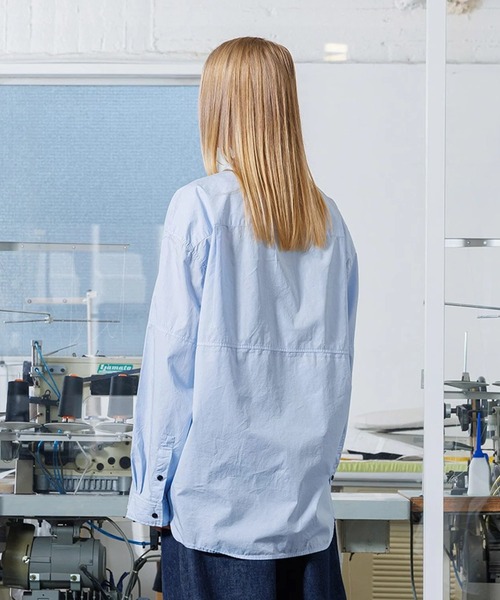 VOAAOV(ヴォアーブ)の「【VOAAOV】TWILL Long Sleeve Shirt(シャツ/ブラウス・メンズ・ブラウン/ネイビー/サックスブルー/ブラック・2/1)」の9枚目の写真