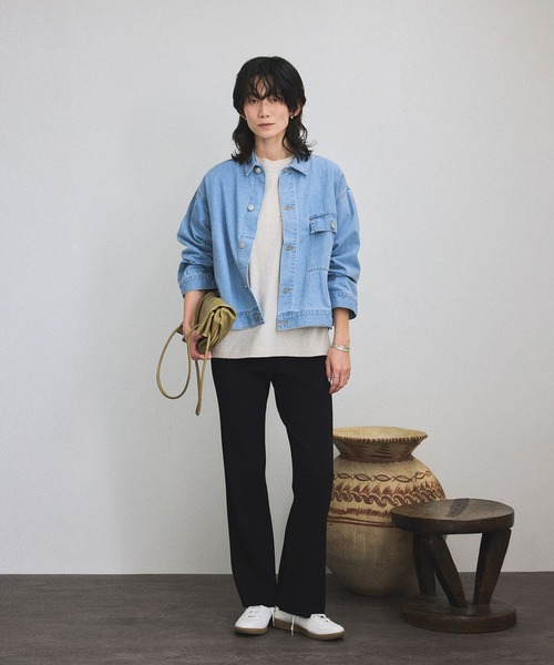 SALON adam et rope'（サロン アダム エ ロペ）の「【LANCER（ランサー）】JACKET/デニムジャケット（デニムジャケット・レディース・ブルー系その他6/ネイビー・M）」の5枚目の写真