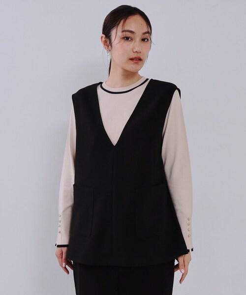 パールコンビ Vネックベスト　ネイビー　美品 2025年最新】パールコンビ vネックベストの人気アイテム - メルカリ