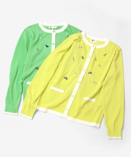 Picone CLUB（ピッコーネクラブ）の「刺繍カーディガン（カーディガン/ボレロ・レディース・イエロー/ネイビー/ピンク/グリーン・S/M）」の19枚目の写真