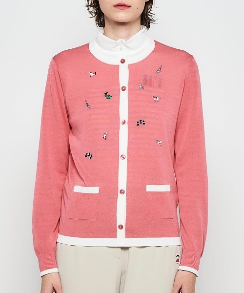 Picone CLUB（ピッコーネクラブ）の「刺繍カーディガン（カーディガン/ボレロ・レディース・イエロー/ネイビー/ピンク/グリーン・S/M）」の21枚目の写真