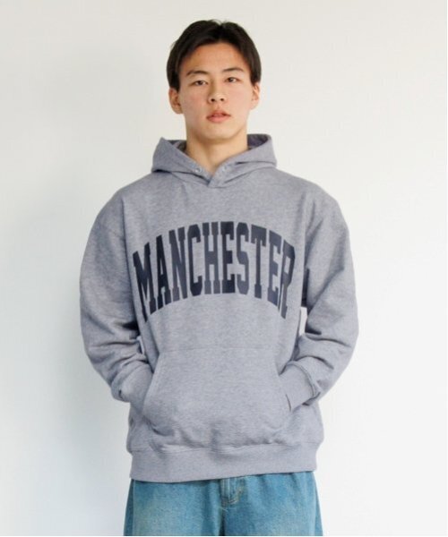 GLAZOS（グラソス）の「【大人向けサイズあり】【速乾・毛玉になりにくい】カレッジビッグロゴパーカー（パーカー・キッズ・ブラック/グレー/ネイビー・L/M/S/LL）」の2枚目の写真