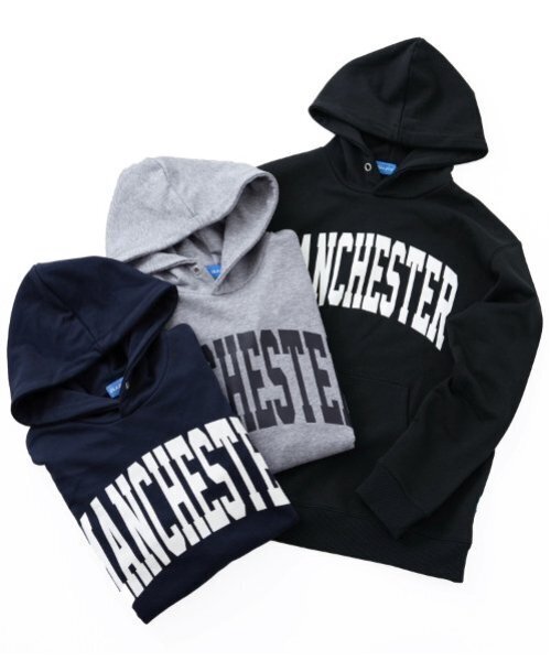 GLAZOS（グラソス）の「【大人向けサイズあり】【速乾・毛玉になりにくい】カレッジビッグロゴパーカー（パーカー・キッズ・ブラック/グレー/ネイビー・L/M/S/LL）」の15枚目の写真