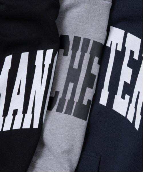 GLAZOS（グラソス）の「【大人向けサイズあり】【速乾・毛玉になりにくい】カレッジビッグロゴパーカー（パーカー・キッズ・ブラック/グレー/ネイビー・L/M/S/LL）」の4枚目の写真