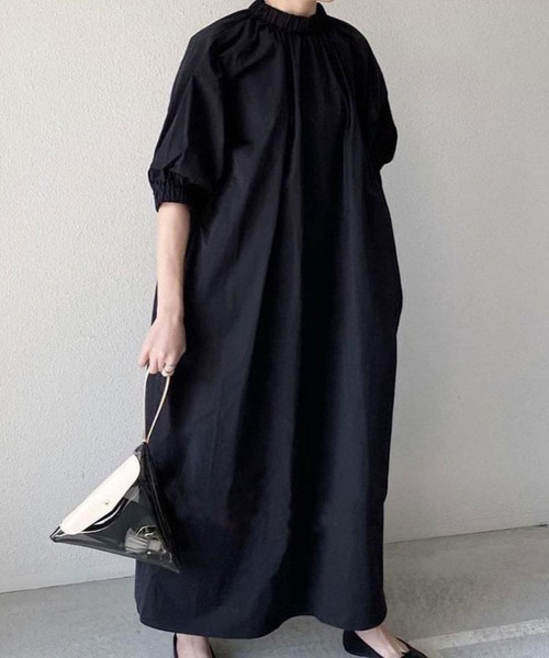 SallyLunn（サリーラン）の「【さりげない存在感が際立つ一着】バックファスナーマキシワンピース（ワンピース・レディース・ネイビー/ブラック・FREE）」の5枚目の写真