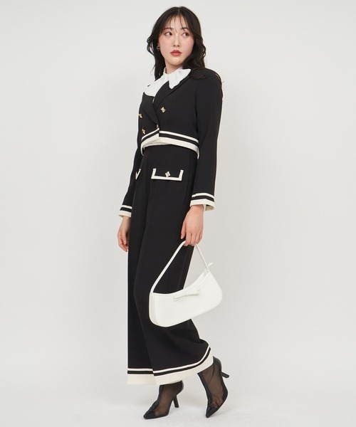 ROYAL PARTY(ロイヤルパーティー)の「配色テーラードクロップドジャケット(テーラードジャケット・レディース・グリーン/オフホワイト/ブラック・FREE)」の13枚目の写真