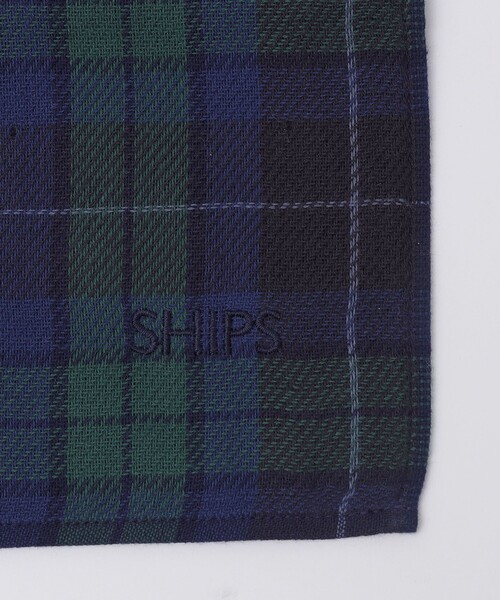 SHIPS(シップス)の「SHIPS: チェック ハンドタオル(ハンカチ/ハンドタオル・メンズ・ネイビー/ブラウン・ONE SIZE)」の5枚目の写真