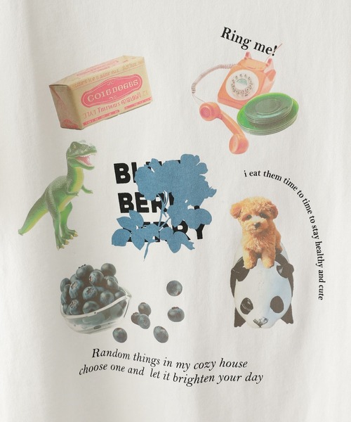 RAGEBLUE(レイジブルー)の「コラージュプリントコンパクトTシャツ(Tシャツ/カットソー・レディース・ライトグレー/ホワイト・FREE)」の21枚目の写真