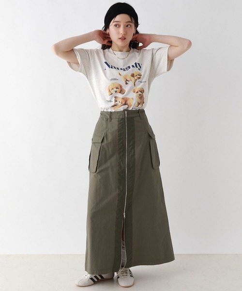 RAGEBLUE(レイジブルー)の「コラージュプリントコンパクトTシャツ(Tシャツ/カットソー・レディース・ライトグレー/ホワイト・FREE)」の3枚目の写真