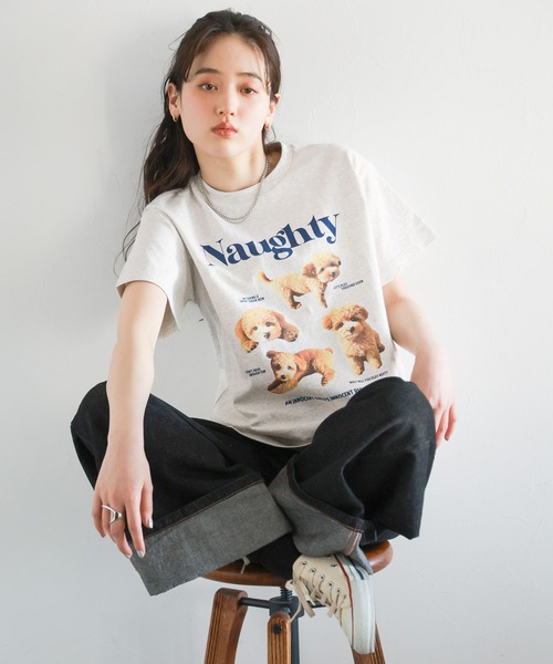 RAGEBLUE(レイジブルー)の「コラージュプリントコンパクトTシャツ(Tシャツ/カットソー・レディース・ライトグレー/ホワイト・FREE)」の10枚目の写真