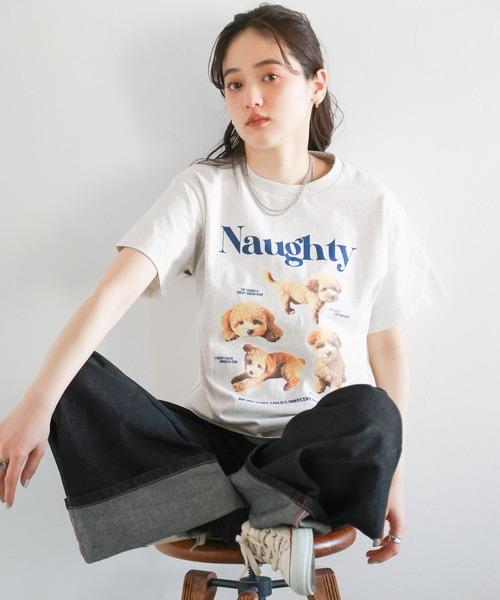 RAGEBLUE(レイジブルー)の「コラージュプリントコンパクトTシャツ(Tシャツ/カットソー・レディース・ライトグレー/ホワイト・FREE)」の11枚目の写真