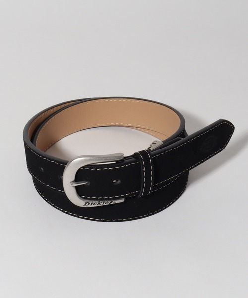 Dickies(ディッキーズ)の「【Dickies/ディッキーズ】33mm スウェード調 シングルステッチ ベルト(ベルト・メンズ・ブラック/ダークブラウン・FREE)」の2枚目の写真