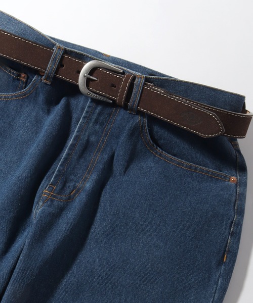 Dickies(ディッキーズ)の「【Dickies/ディッキーズ】33mm スウェード調 シングルステッチ ベルト(ベルト・メンズ・ブラック/ダークブラウン・FREE)」の4枚目の写真
