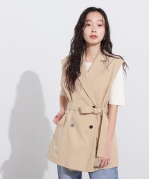 ★新品★ナチュラルビューティーベーシック　ジレ　ベスト セール】◇ベルテッドジレ（その他アウター）｜NATURAL BEAUTY