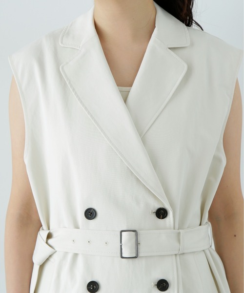 N.（N. Natural Beauty Basic）（エヌエヌナチュラルビューティーベーシック）の「トレンチ風ジレ（ベスト・レディース・ライトベージュ/ベージュ・MEDIUM）」の19枚目の写真